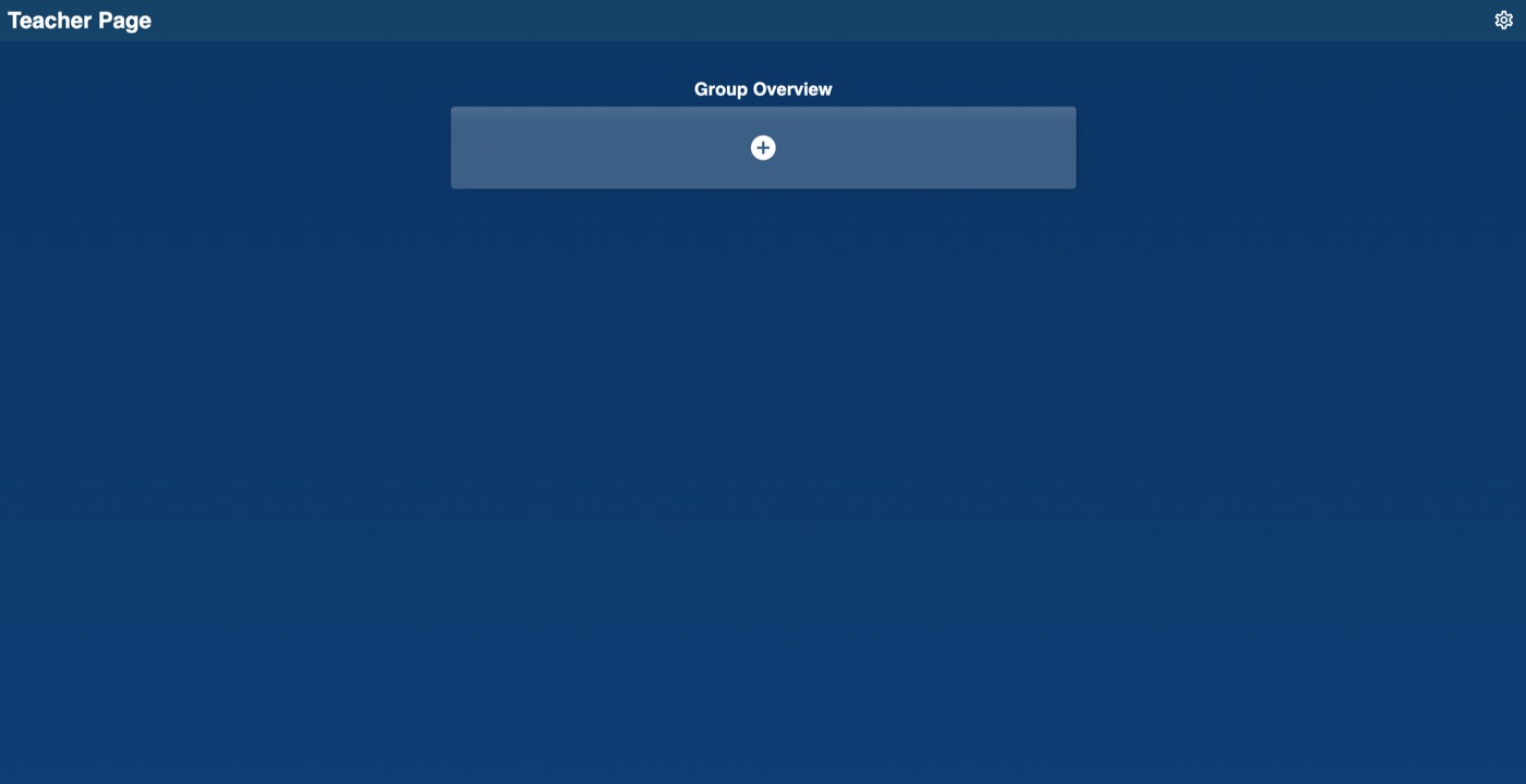 Teacher view the first time you enter it as a teacher